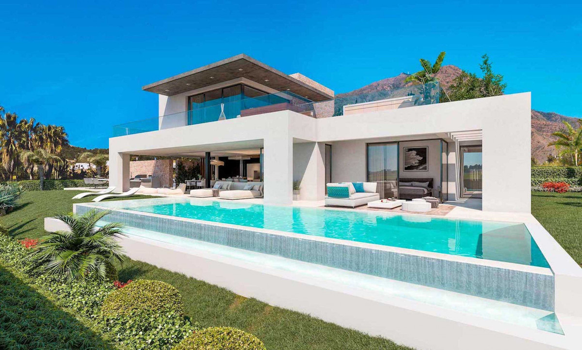 The 4-5 bedroom south facing villas are built with high quality materials in modern design and large, Spain