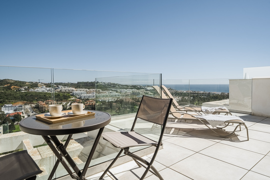 This three-bedroom apartment located on Mijas coast boasts two bathrooms and two terraces that offer, Spain