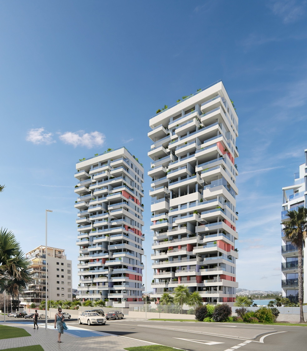 2 towers of 18 floors each situated on the second line in Calpe. 1, 2,and 3 bedroom options availabl, Spain