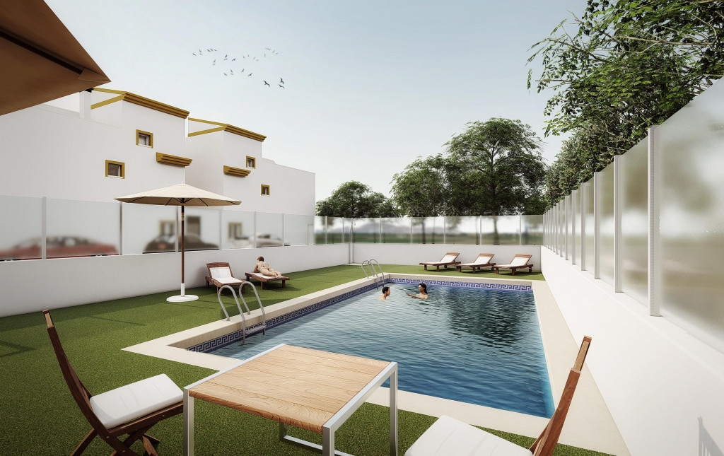 A house with timeless elegance. The development is made up of 3 blocks of houses with a communal swi, Spain