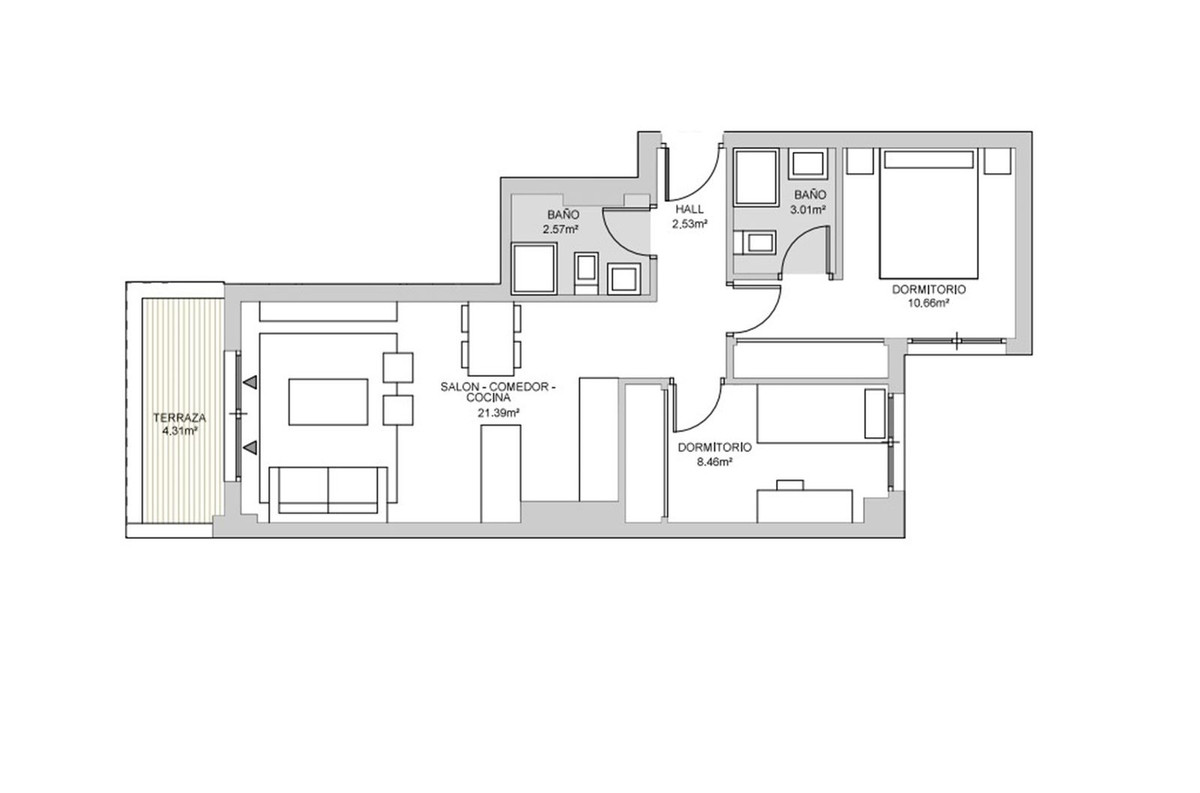 Apartamento con 2 Dormitorios en Venta Mijas