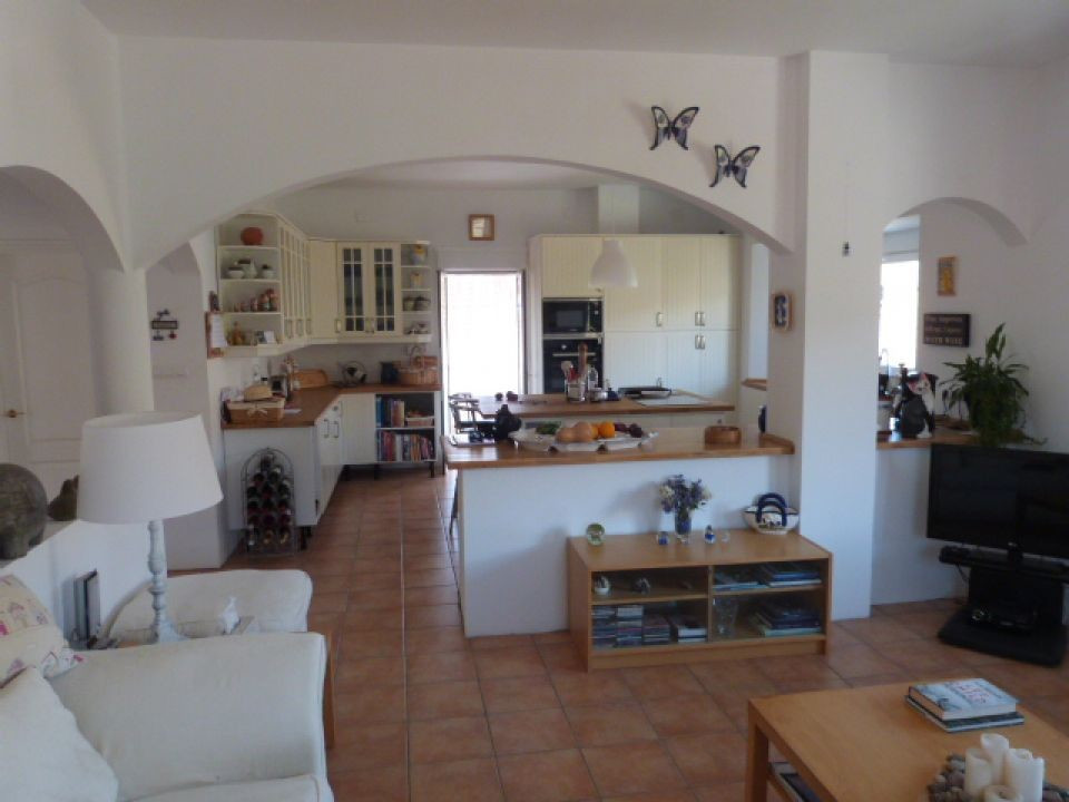 Two very spacious properties with lots of flexible accommodation in a lovely mountain location, with views across the countryside towards the sea a...