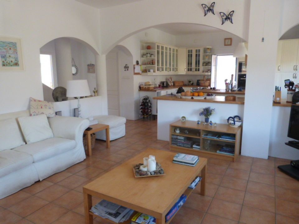 Two very spacious properties with lots of flexible accommodation in a lovely mountain location, with views across the countryside towards the sea a...