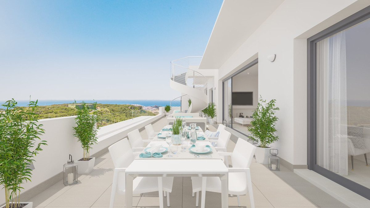 Luxurious brand new apartment in Estepona, mixed with contemporary and modern architecture, with large terraces and the best orientations with sea...
