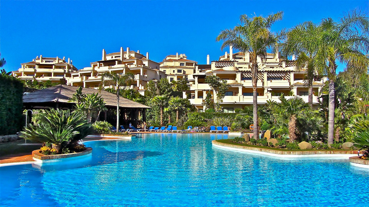 Luxurious south facing penthouse with panoramic sea, golf and mountain views, situated in a 24 hour , Spain